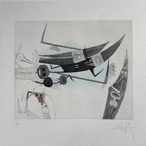 Untitled (7902 tonneau-Ryckelynck) by Wifredo Lam