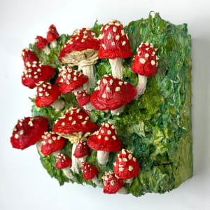 Happy Little Mushrooms by Sylvia Calver 