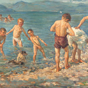 Crianças na Praia, by Angelo Cantù