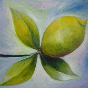 1004 Lemon Three Leaves by Judy Gittelsohn 