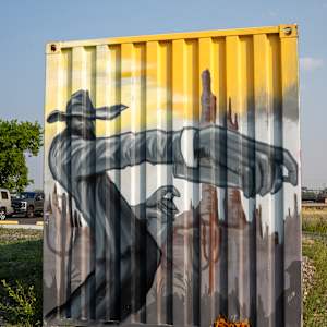 Container Murals @ The Railspur 