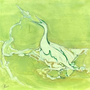 Green Gold Reflections 7 Series (12x12) by Denise Richard 
