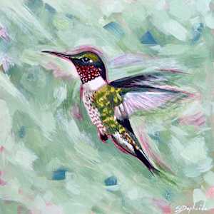 Ruby-Throated Hummingbird by S.J. Dopheide