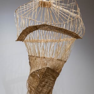 One clump of raffia reconstruction by Gala Porras-Kim  Image: Installation photo of "One clump of raffia reconstruction" by Gala Porras-Kim. Photo by Mikayla Whitmore.