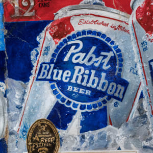 Pabst Blue Ribbon 12 Pack by Tom Pfannerstill  Image: Detail. Photo by Mikayla Whitmore.