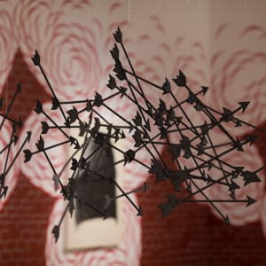 Flying Quiver by Andrew Schoultz  Image: Installation photo. Photo by Checko Salgado.
