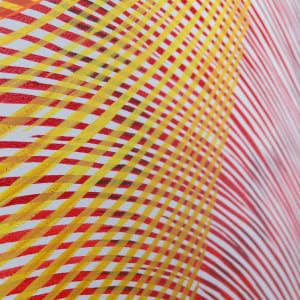 Moiré Experiment (8 Squares) by Andrew Schoultz  Image: Detail. Photo by Checko Salgado.