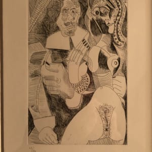 Homme Rembranesque à la Pipe et Courtisane--Rembrantesque Man with Pipe and Courtesan (from the 347 Series) by Pablo Picasso 