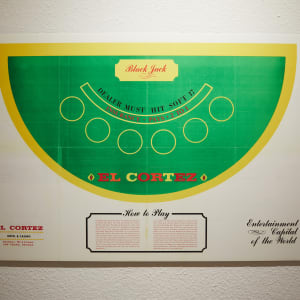 El Cortez, 'How to Play Craps and Blackjack'  Image: Installation image by Becca Schwartz/UNLV Creative Services.