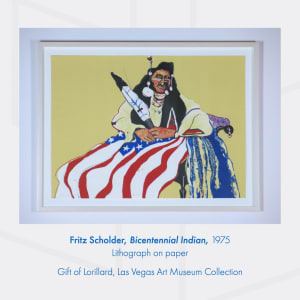 Bicentennial Indian by Fritz Scholder  Image: End Credit Image from Barrick Virtual Tour, 2020