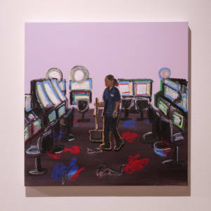 Las Máquinas Tragamonedas (Porter on Palms Casino Floor) by Jay Lynn Gomez  Image: Photo by Javier Sanchez