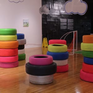 Seven Tire Mountain by Justin Favela, Jay Lynn Gomez  Image: Photo by Javier Sanchez
