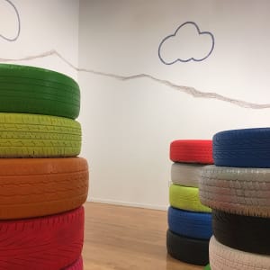 Seven Tire Mountain by Justin Favela, Jay Lynn Gomez  Image: Photo by Javier Sanchez