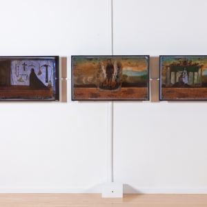 Prayer for Restitution by John Jota Leaños  Image: John Jota Leaños, Prayer for Restitution, Installation View, Marjorie Barrick Museum of Art, Documentation by Krystal Ramirez