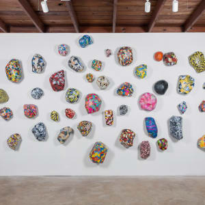Collage Rock Installation by Ray Beldner