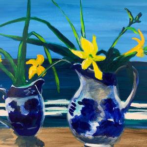 1307  Day Lillies & Surf - Paper by Shirley Gittelsohn