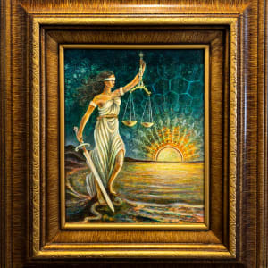 Lady Justice & the New Dawn by Katie Rose Rainbow Maker