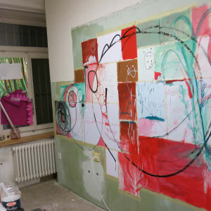 Nr. 9 (Oxigeno para mi sangre)  Image: Process, the compo on the wall