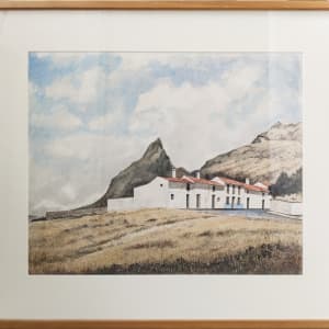 Untitled  (White building on bluff) by Samuel Magee Green