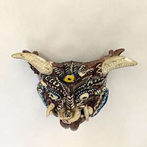 Devil Mask by Teodoro Martinez Benito  Image: white paint on top of horns