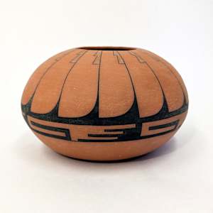 Untitled, (Terracotta Flattened Seed Jar) by Pam Jujan-Hauer