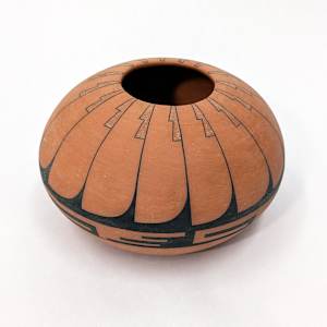 Untitled, (Terracotta Flattened Seed Jar) by Pam Jujan-Hauer 