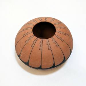 Untitled, (Terracotta Flattened Seed Jar) by Pam Jujan-Hauer 