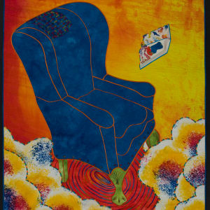 Blue Book on Blue Chairs by Laura Wasilowski