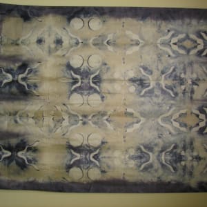“Moon” silk textile wall hanging by Marian Clayden