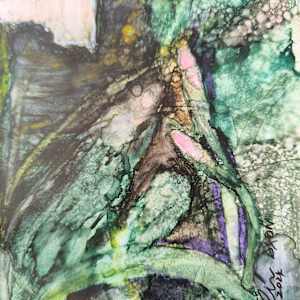Iris Dancing in Green by Janet Dixon 