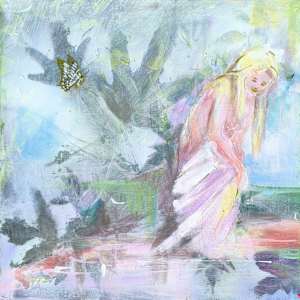 Woman Bathing &  The Butterfly by Janet Dixon
