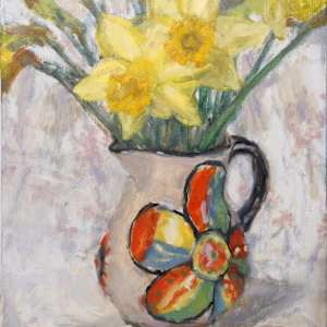 Daffodils in Jug by Carolin Winkler