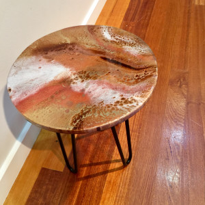 Brown, Bronze & Gold Coffee Table 1  by Gayle Reichelt