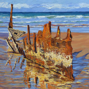 SS Dicky - Beached Remains - PRINT by Gayle Reichelt