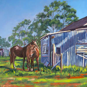 Farm Horses - Limited Edition Print (25) by Gayle Reichelt