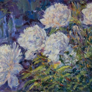 Garden White Peonies by Frances Knight