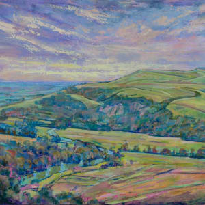 Amberley Mount and the Arun Valley Grey Day by Frances Knight