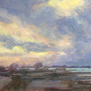Windy Sunset Towards Thorney by Frances Knight