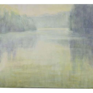 Misty Morning on Lake by Frances Knight