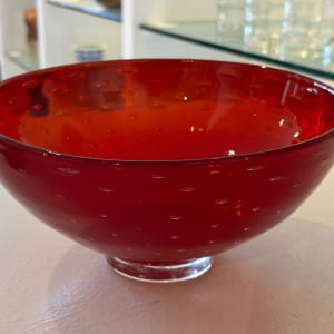 Red Bubble Bowl #4 by Katrina Hude