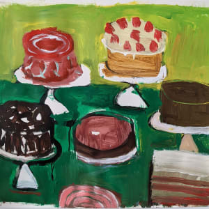 Cake On Green Table by Eric Day Chamberlain