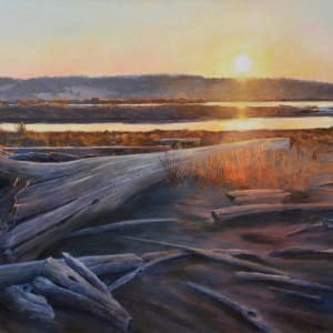 Deer Lagoon, Driftlogs, and the Setting Sun by Pete Jordan