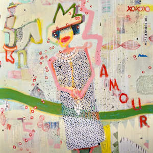 Happiness Comes quietly, Connections Sift Through the Wind, She Clutches Her Pearls by Ellen Dieter, Image 1.