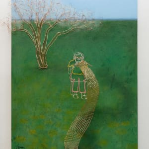 Nana Keeps Busy on a Beautiful New England Day by Judy Vienneau