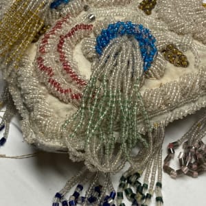 Victorian beaded pillow 