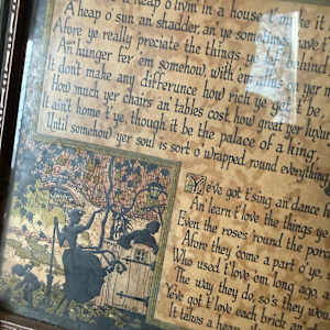 framed vintage motto print "Home...", Image 2.