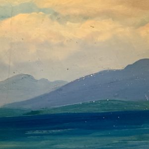 Carl G. T. Olson original oil painting on board Lake Winnipesaukee SD3, Image 1.