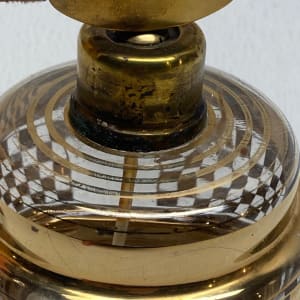 Art Deco gold painted checker board patten Perfume bottle 