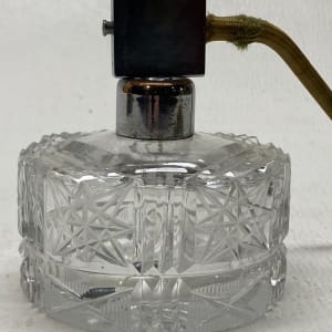 hand cut vintage atomizer perfume bottle 