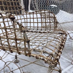 vintage early 20th century 4 piece iron wire garden set 